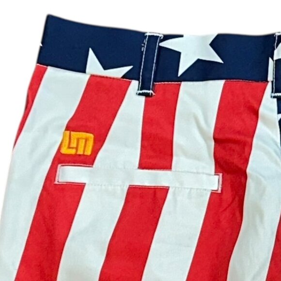 Men's‎ Loud Mouth American Flag 9" Golf Shorts Size 30 4th of July Flat Front - Picture 4 of 5